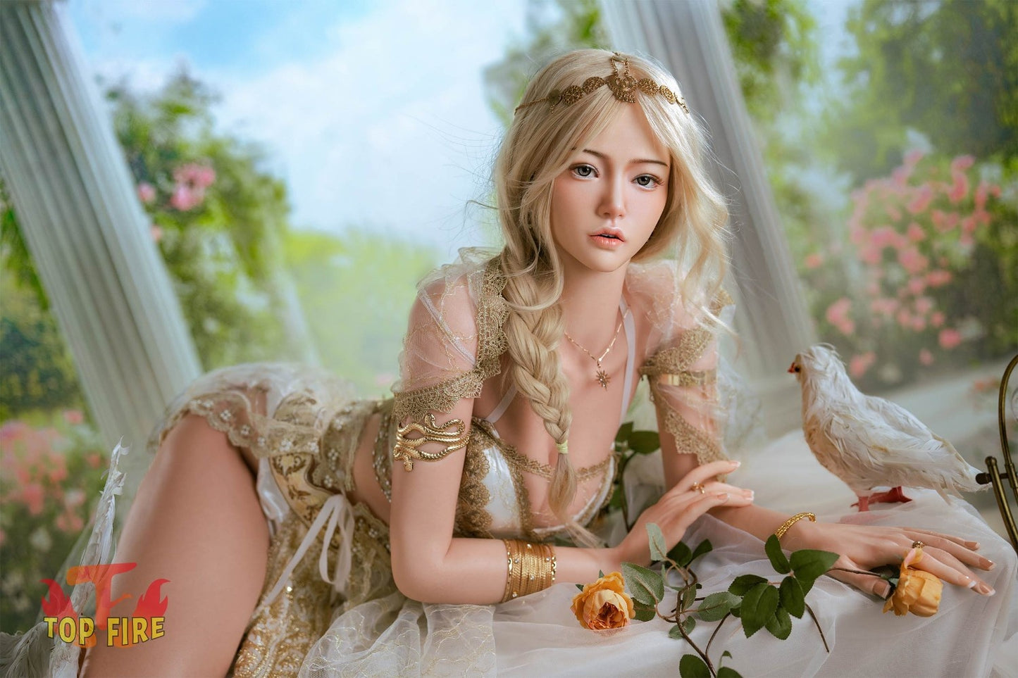 164cm (5ft5") Slim Blonde Silicone Sex Doll – Victoria