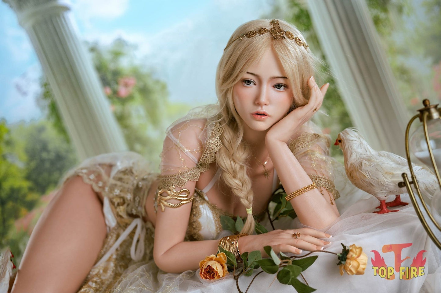 164cm (5ft5") Slim Blonde Silicone Sex Doll – Victoria