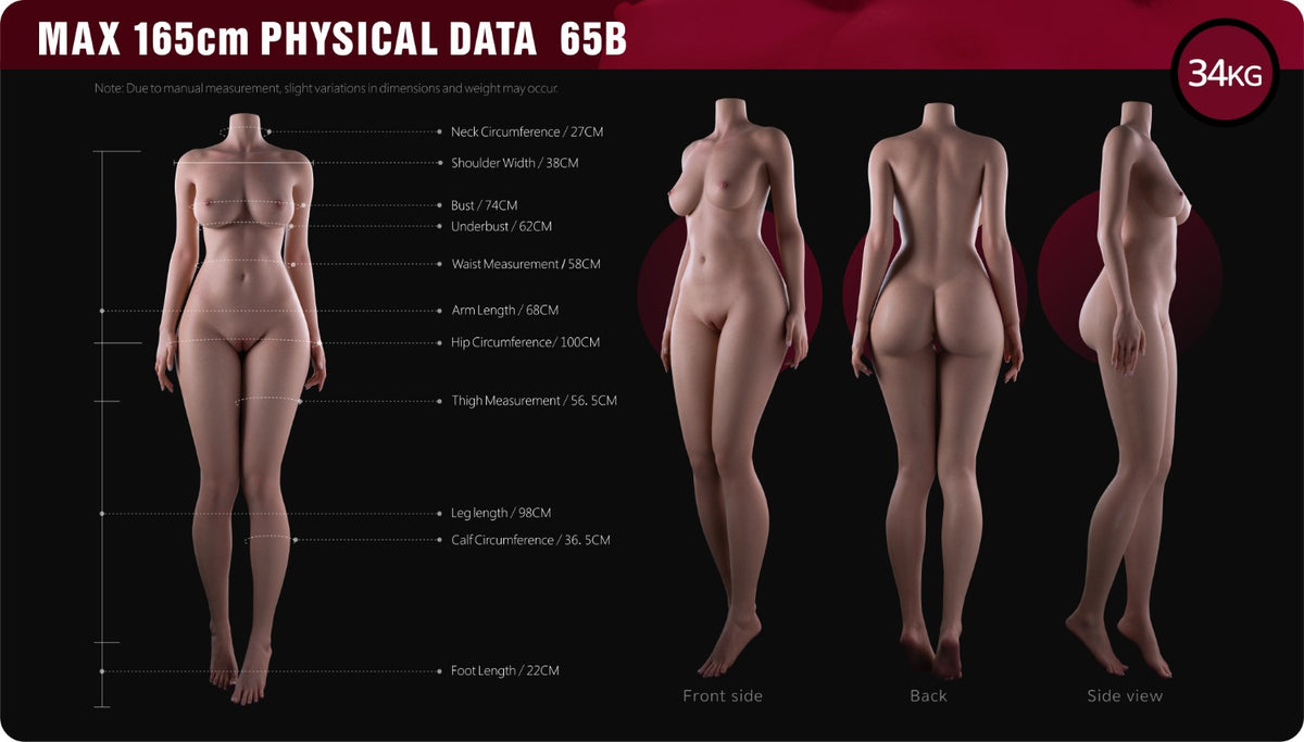 165cm (5ft5") MAX Brunette Silicone Sex Doll - B-Cup - Haruko