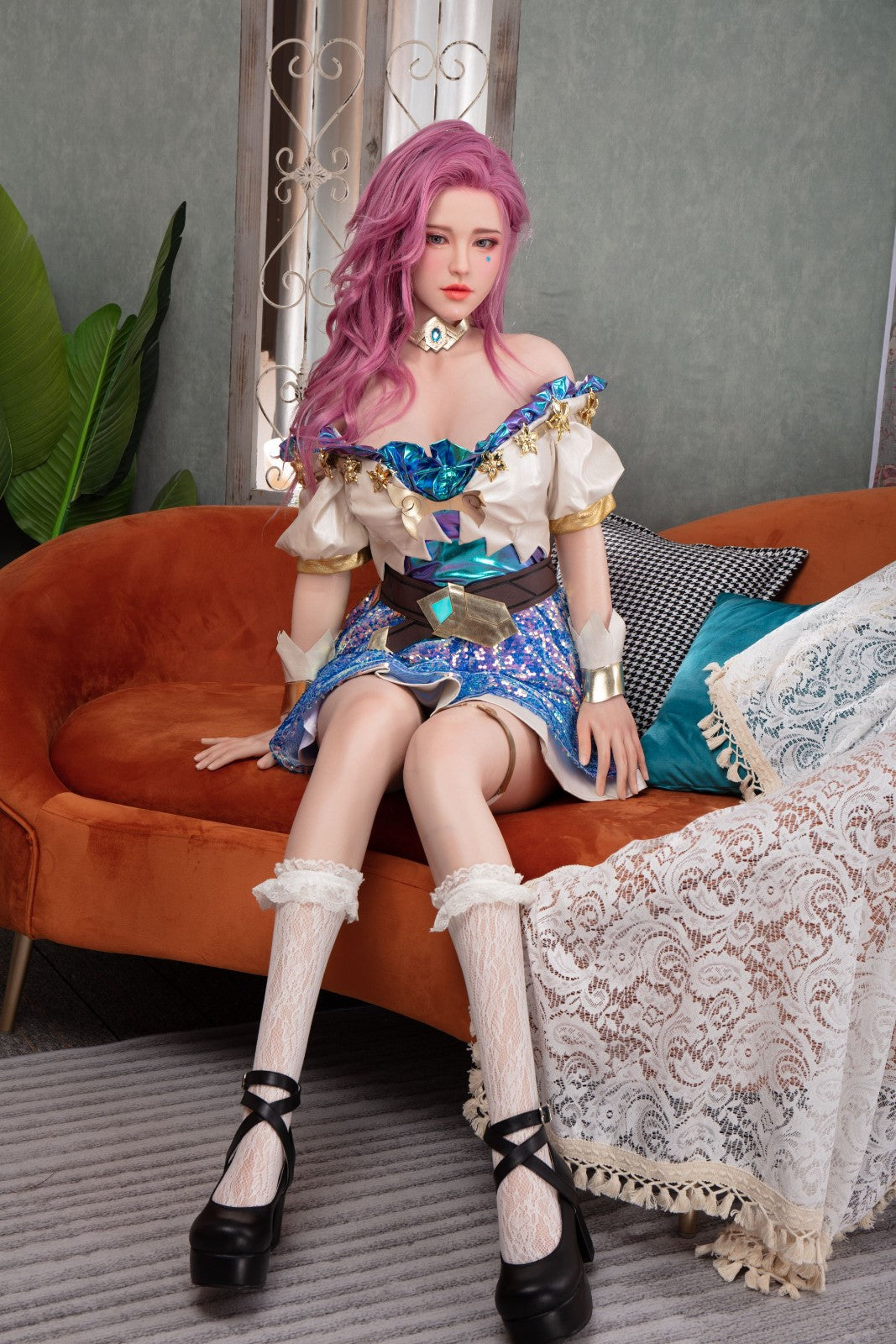 171cm (5ft7") D-Cup Asian Pink Hair Full Silicone Sex Doll – Saner | AU Only
