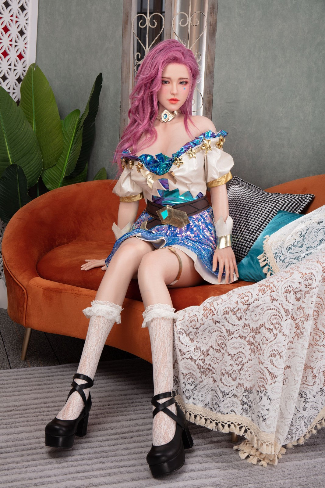 171cm (5ft7") D-Cup Asian Pink Hair Full Silicone Sex Doll – Saner | AU Only