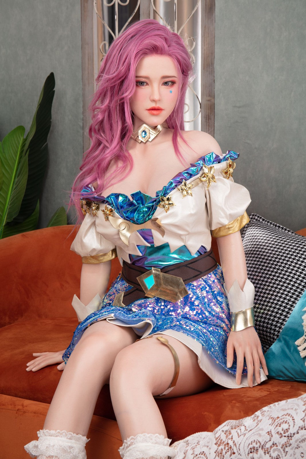 171cm (5ft7") D-Cup Asian Pink Hair Full Silicone Sex Doll – Saner | AU Only