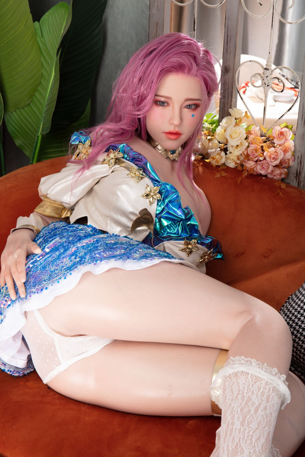 171cm (5ft7") D-Cup Asian Pink Hair Full Silicone Sex Doll – Saner | AU Only