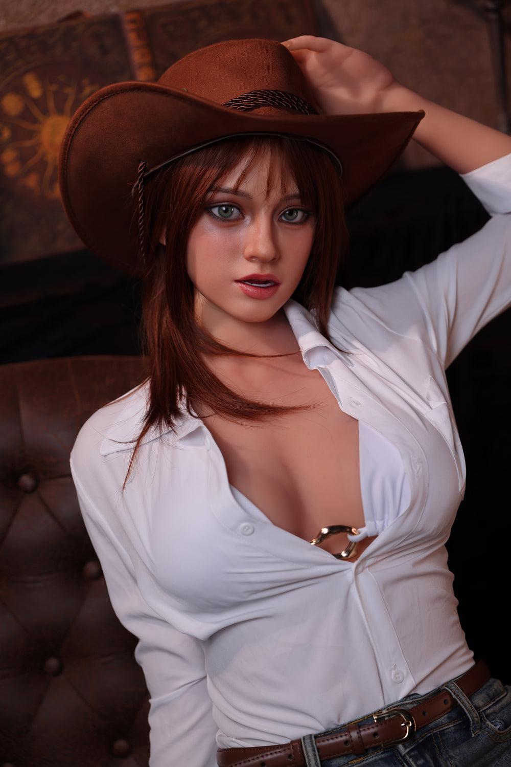 164cm (5ft4") Cowgirl  ROS Full Silicone Sex Doll - D-Cup – Megan