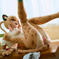 155cm (5ft1") Blonde Furry Silicone Fantasy Sex Doll with Movable Jaw - Lyora