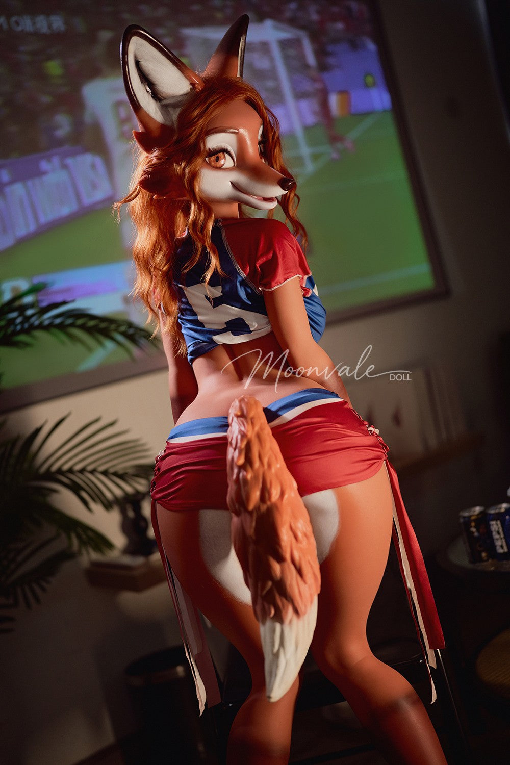 160cm (5ft3") Furry Fox with Hair Full Silicone Movable Jaw Sex Doll - Sorelle