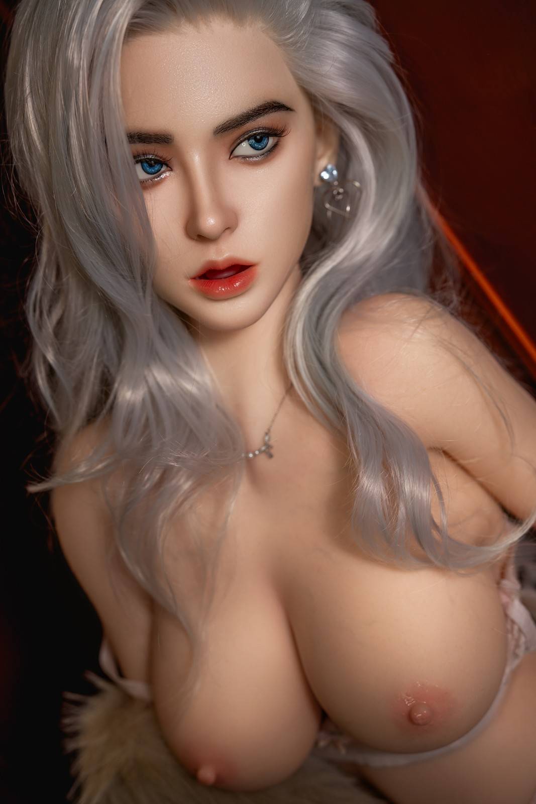 164cm (5ft4') Movable Jaw Head and TPE Body Platinum Hair Sexy Doll - In Stock | US Only
