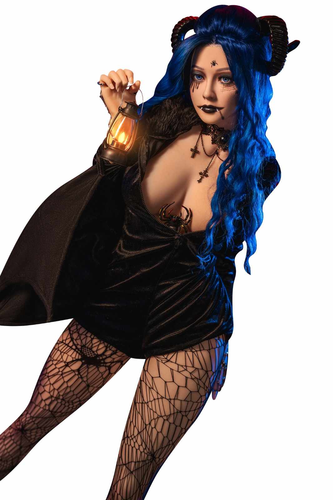 164cm (5ft4') Halloween Black Sorceress Sex Doll with Silicone Head and TPE Body - In Stock | US Only