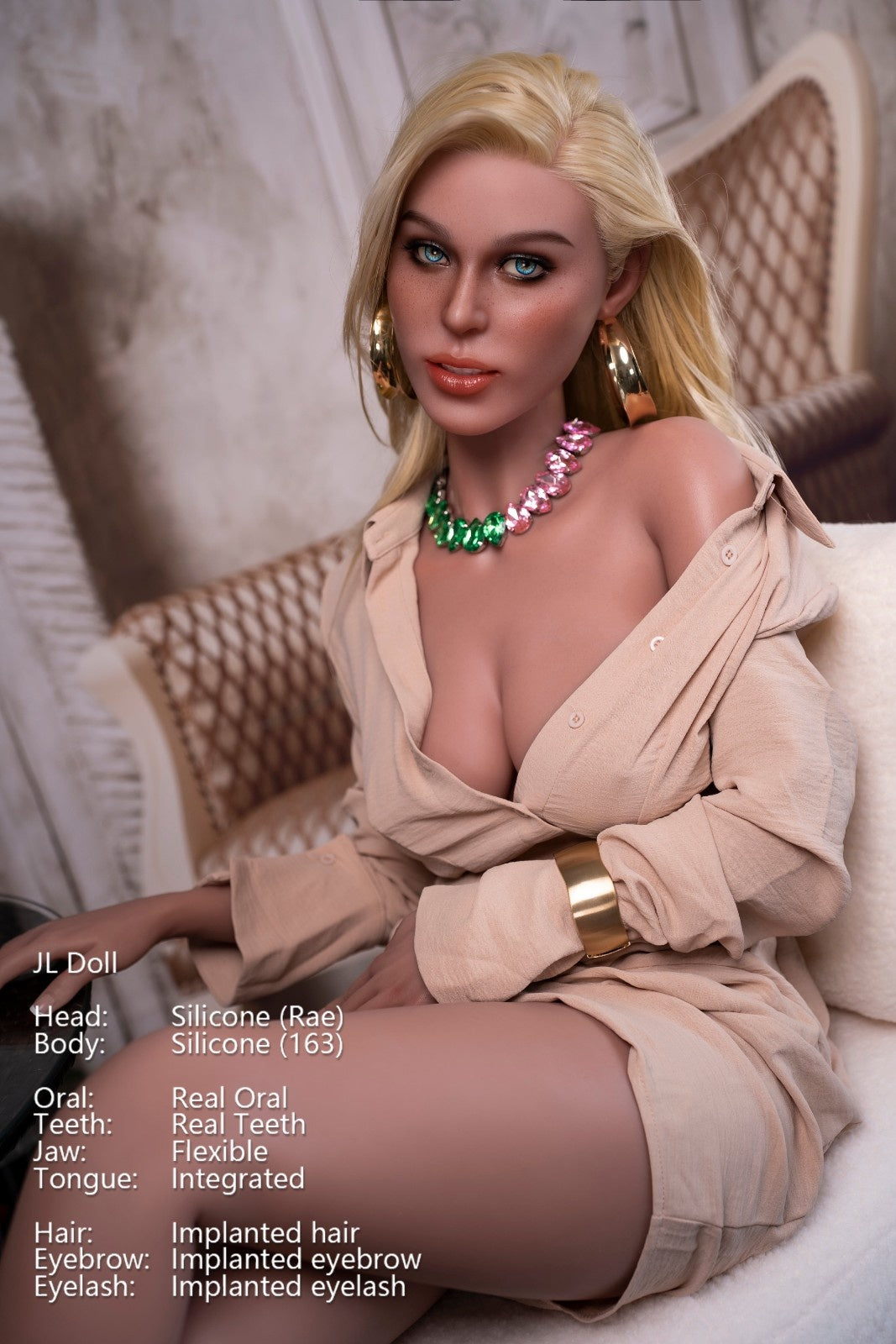 163cm (5ft4") ROS Blonde Silicone Sex Doll – Rae