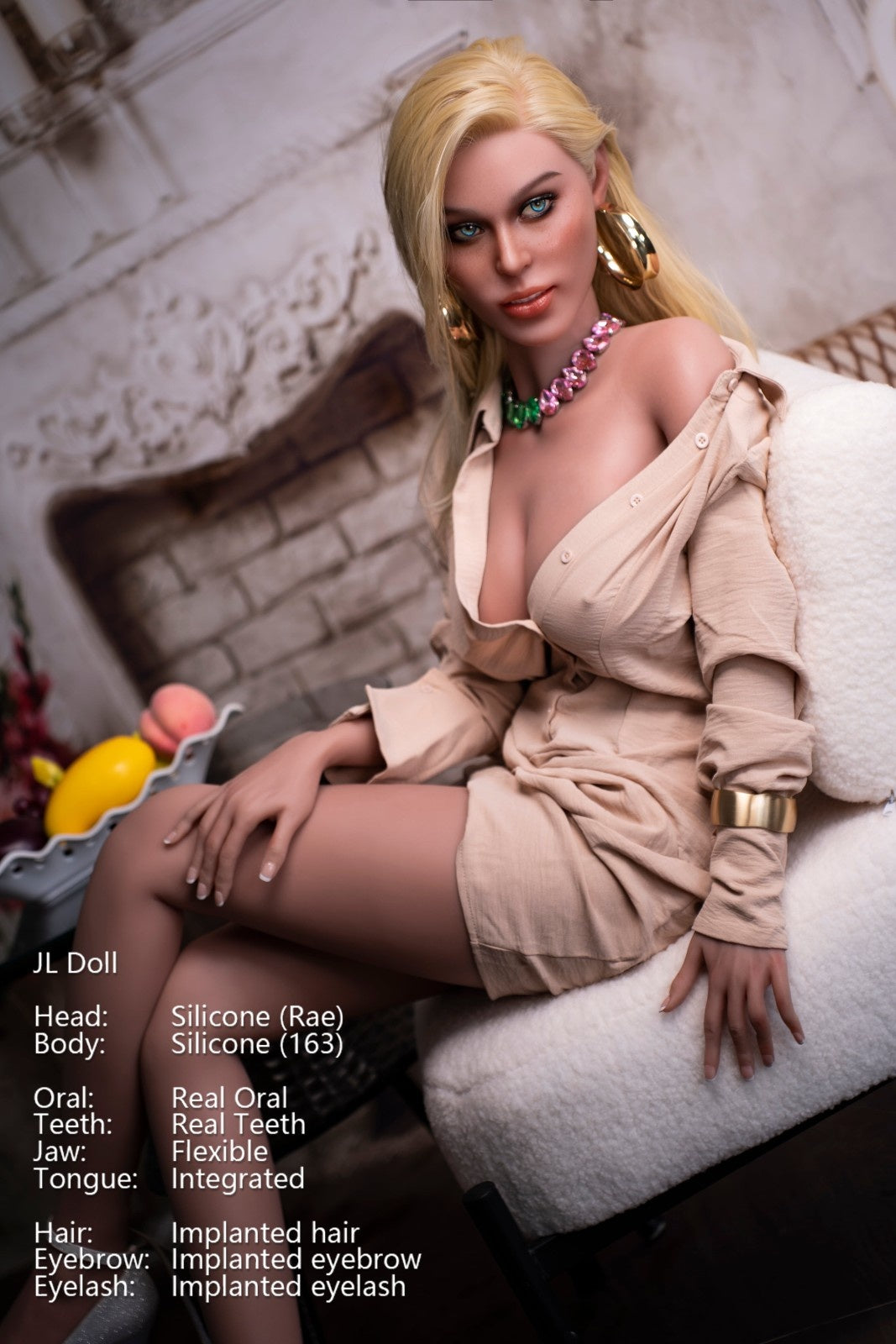 163cm (5ft4") ROS Blonde Silicone Sex Doll – Rae