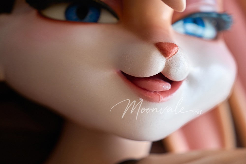 160cm (5ft3") Furry Bunny Silicone Movable Jaw Sex Doll - Iris