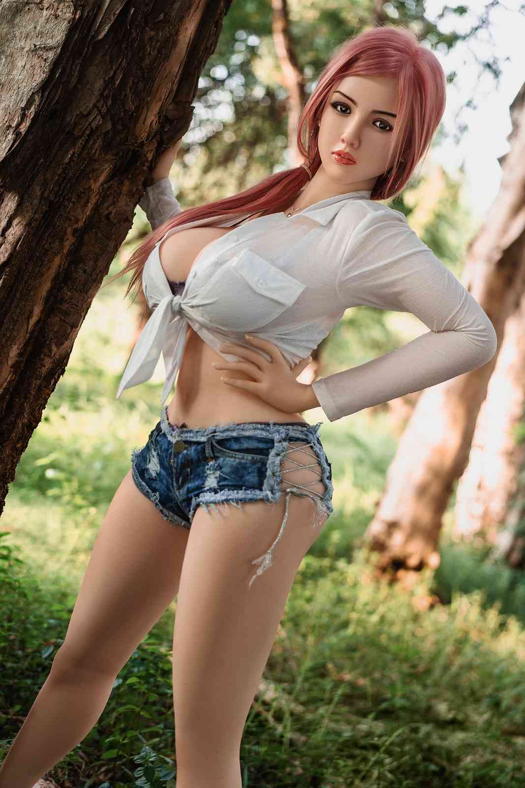 161cm (5'3) Pink Hair Sex Doll with Silicone Head and TPE Body - In Stock | US Only
