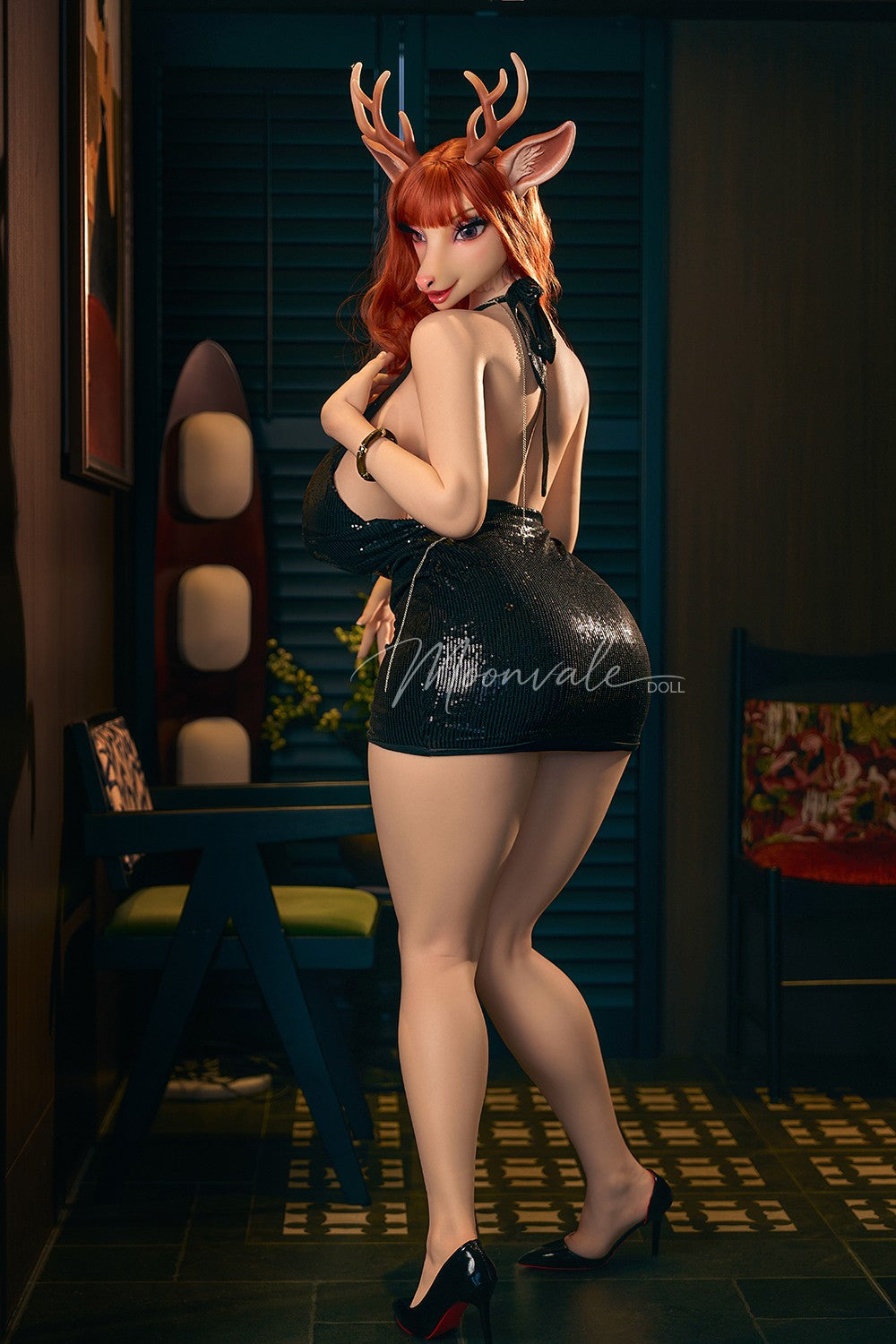 170cm (5ft7") Doe Voluptuous Furry Silicone Sex Doll with Movable Jaw - Cerina