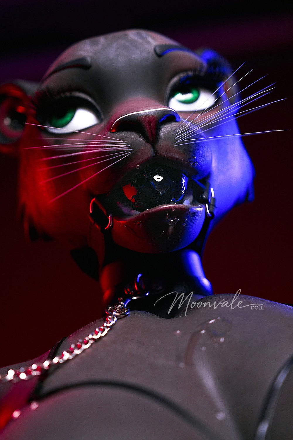 165cm (5ft5") Black Panther Furry Silicone Fantasy Sex Doll with Movable Jaw - Velara
