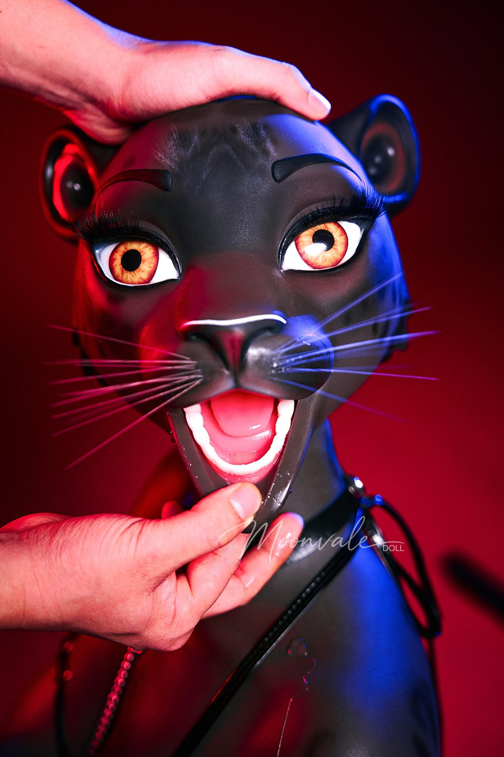 165cm (5ft5") Black Panther Furry Silicone Fantasy Sex Doll with Movable Jaw - Velara