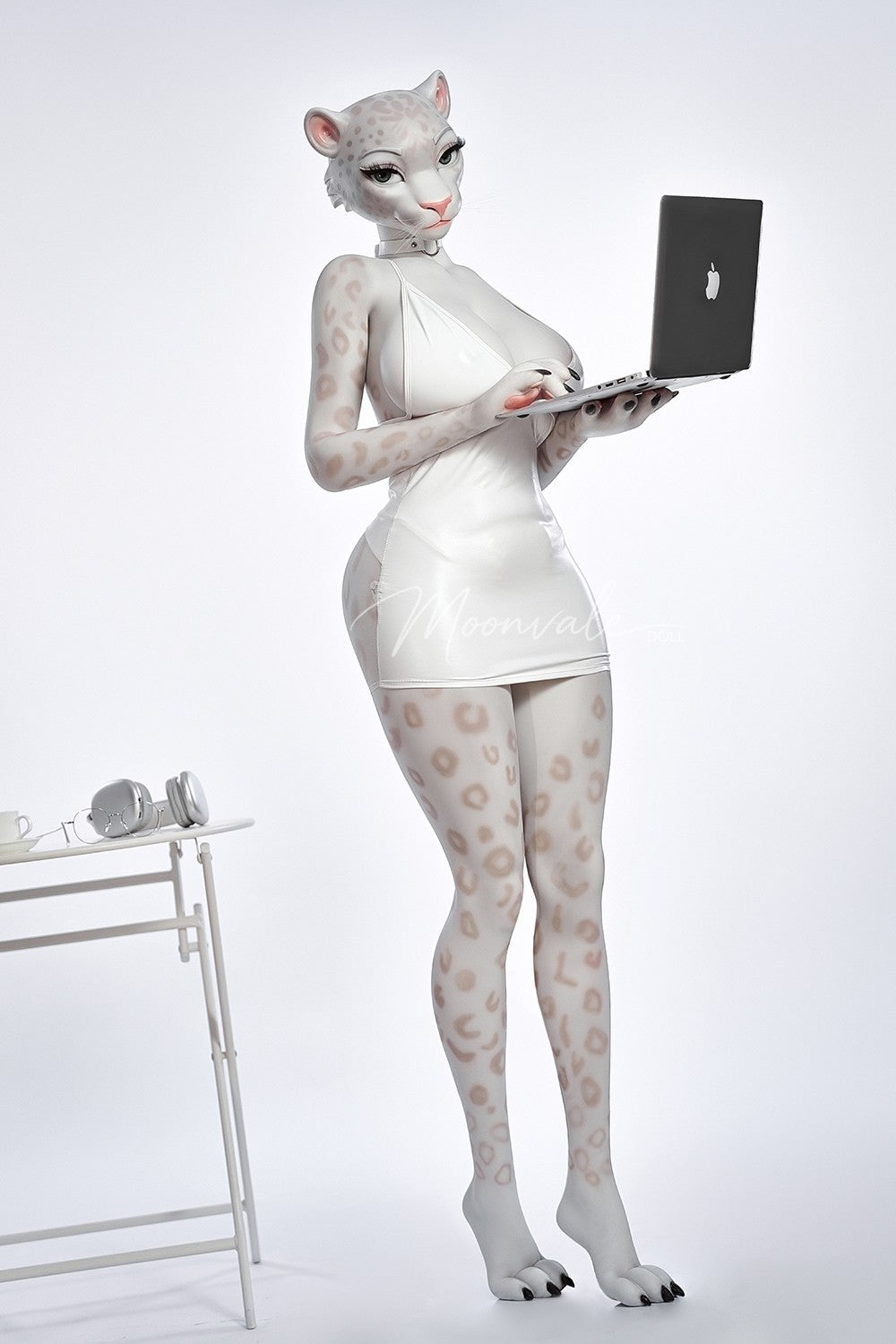 165cm (5ft5") Snow Leopard Furry Silicone Fantasy Sex Doll with Movable Jaw - Velara
