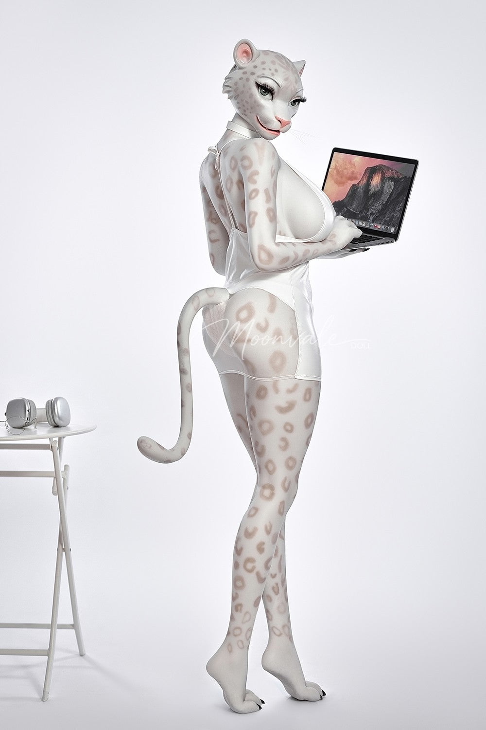 165cm (5ft5") Snow Leopard Furry Silicone Fantasy Sex Doll with Movable Jaw - Velara
