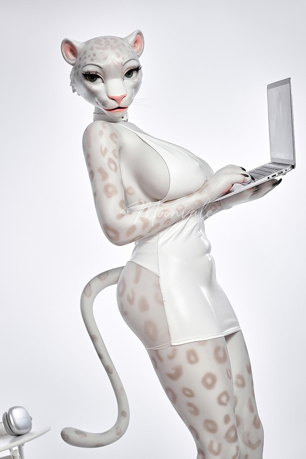 165cm (5ft5") Snow Leopard Furry Silicone Fantasy Sex Doll with Movable Jaw - Velara