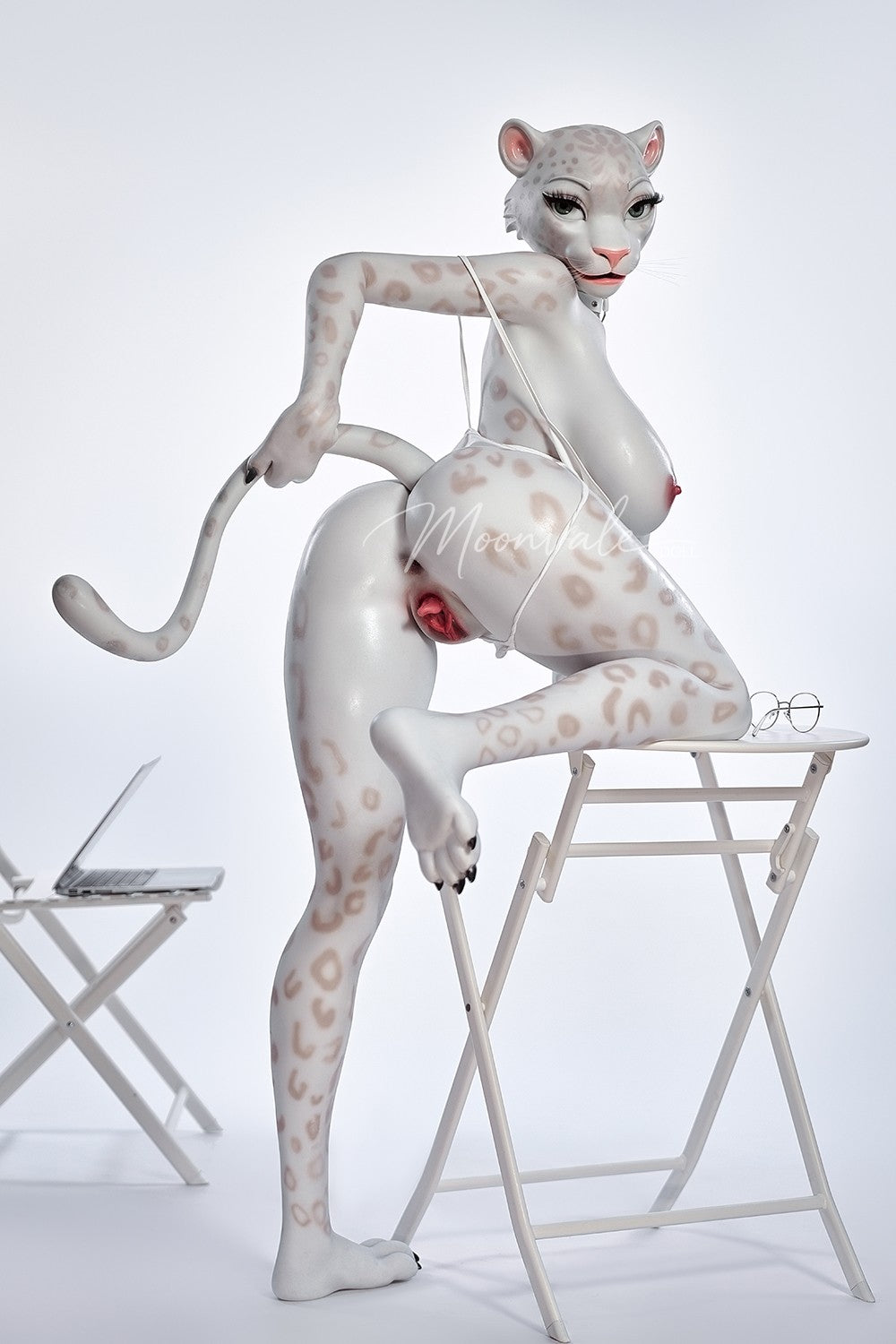 165cm (5ft5") Snow Leopard Furry Silicone Fantasy Sex Doll with Movable Jaw - Velara