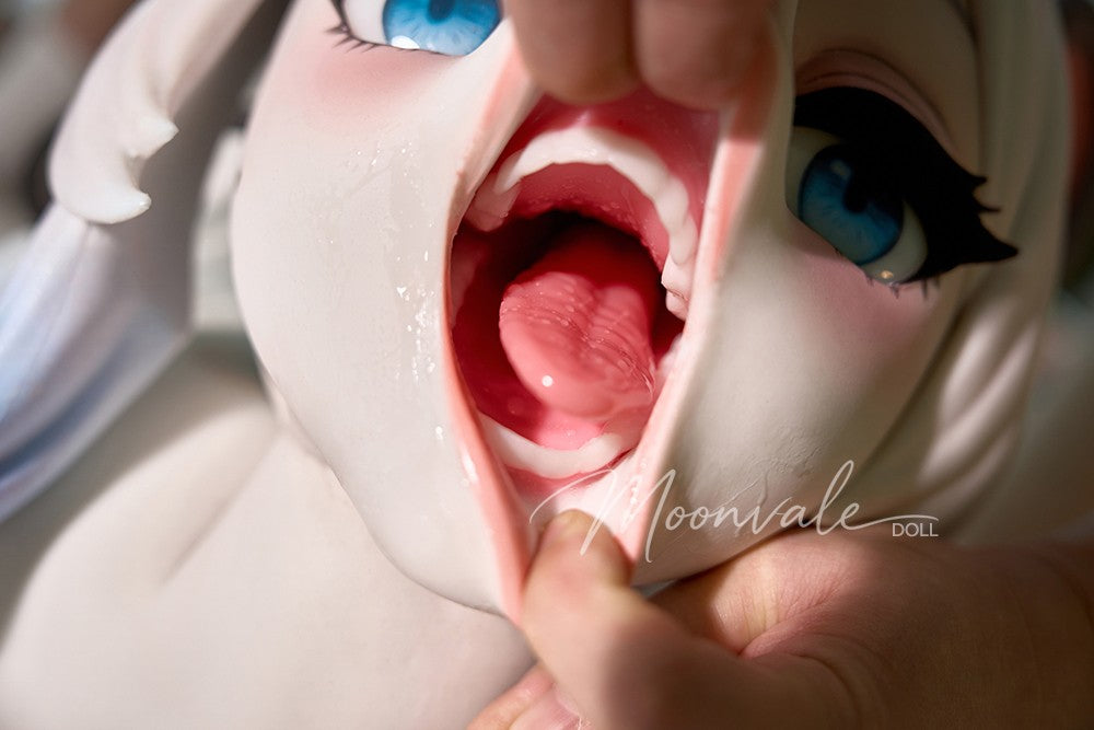 155cm (5ft1") Furry Silicone Fantasy Sex Doll with Movable Jaw - Lyora