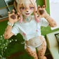 155cm (5ft1") Blonde Furry Silicone Fantasy Sex Doll with Movable Jaw - Lyora