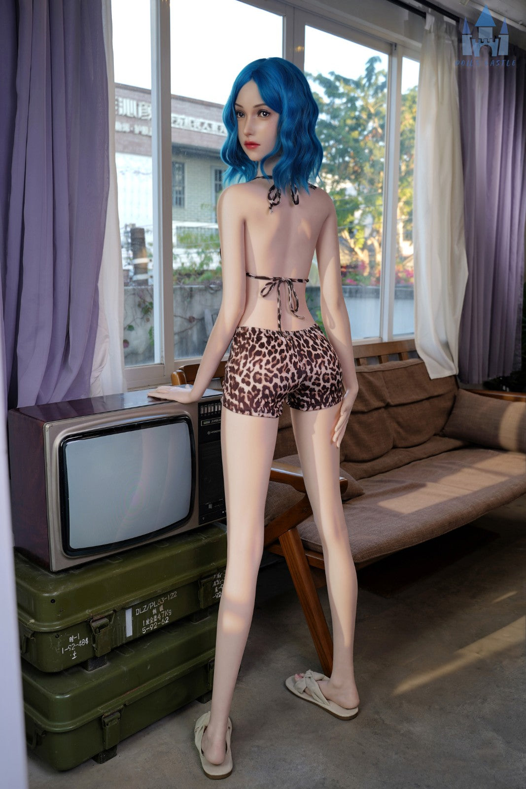 170cm (5ft7") Blue Hair Slim Silicone Sex Doll - A-Cup – Eiko #SD1 ROS