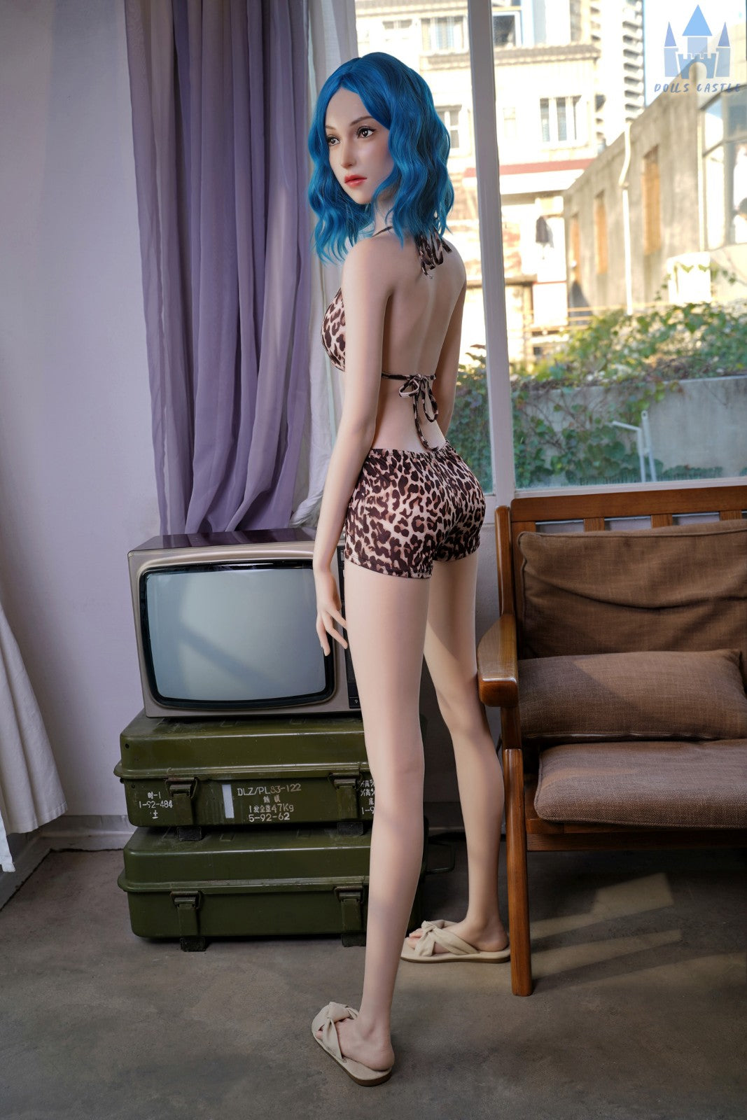 170cm (5ft7") Blue Hair Slim Silicone Sex Doll - A-Cup – Eiko #SD1 ROS