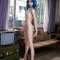 170cm (5ft7") Blue Hair Slim Silicone Sex Doll - A-Cup – Eiko #SD1 ROS