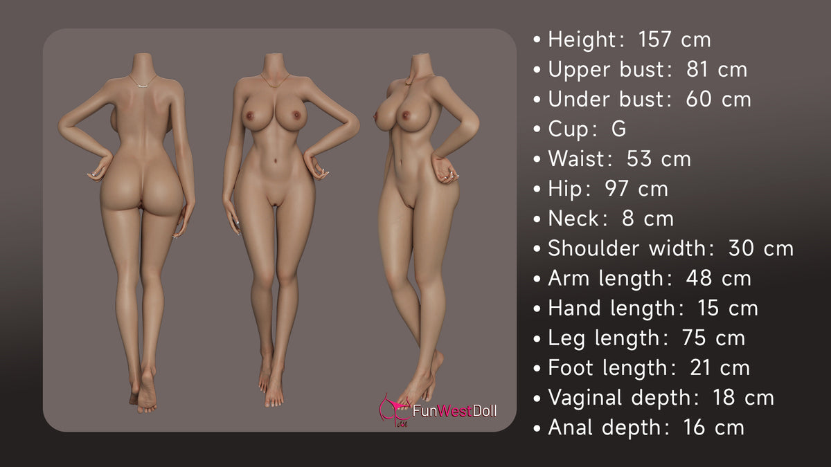157cm (5ft2") G-Cup Full Silicone Sex Doll – FSD045 - Alice - In Stock | EU Only
