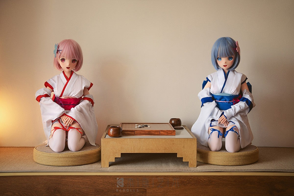 135cm (4ft5") Silicone Anime Sex Doll – Rem or Ram - MS141D + M01A (Rem) | MS141D + M02A (Ram)