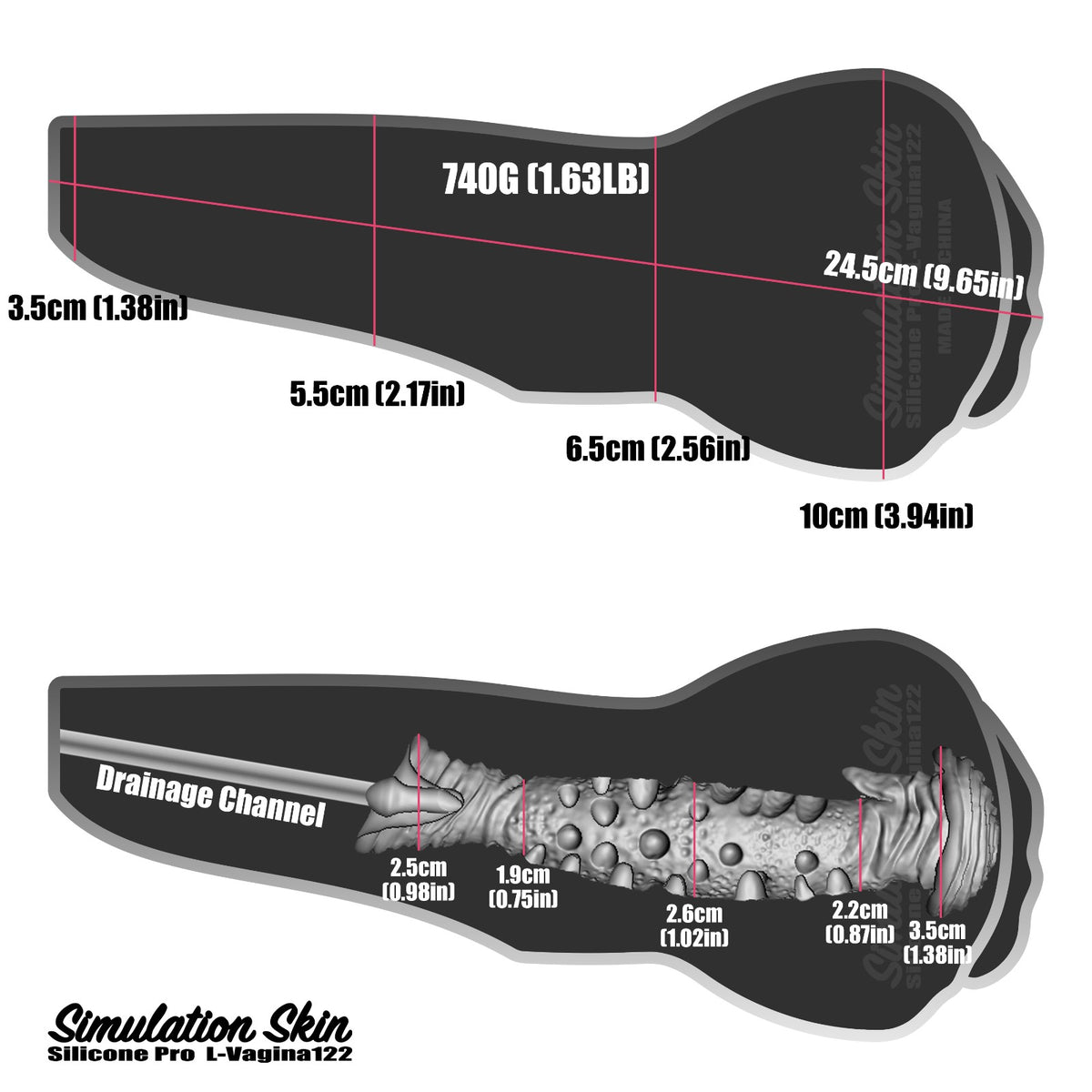 Handheld Silicone Masturbator – L-Vagina122 | CLM