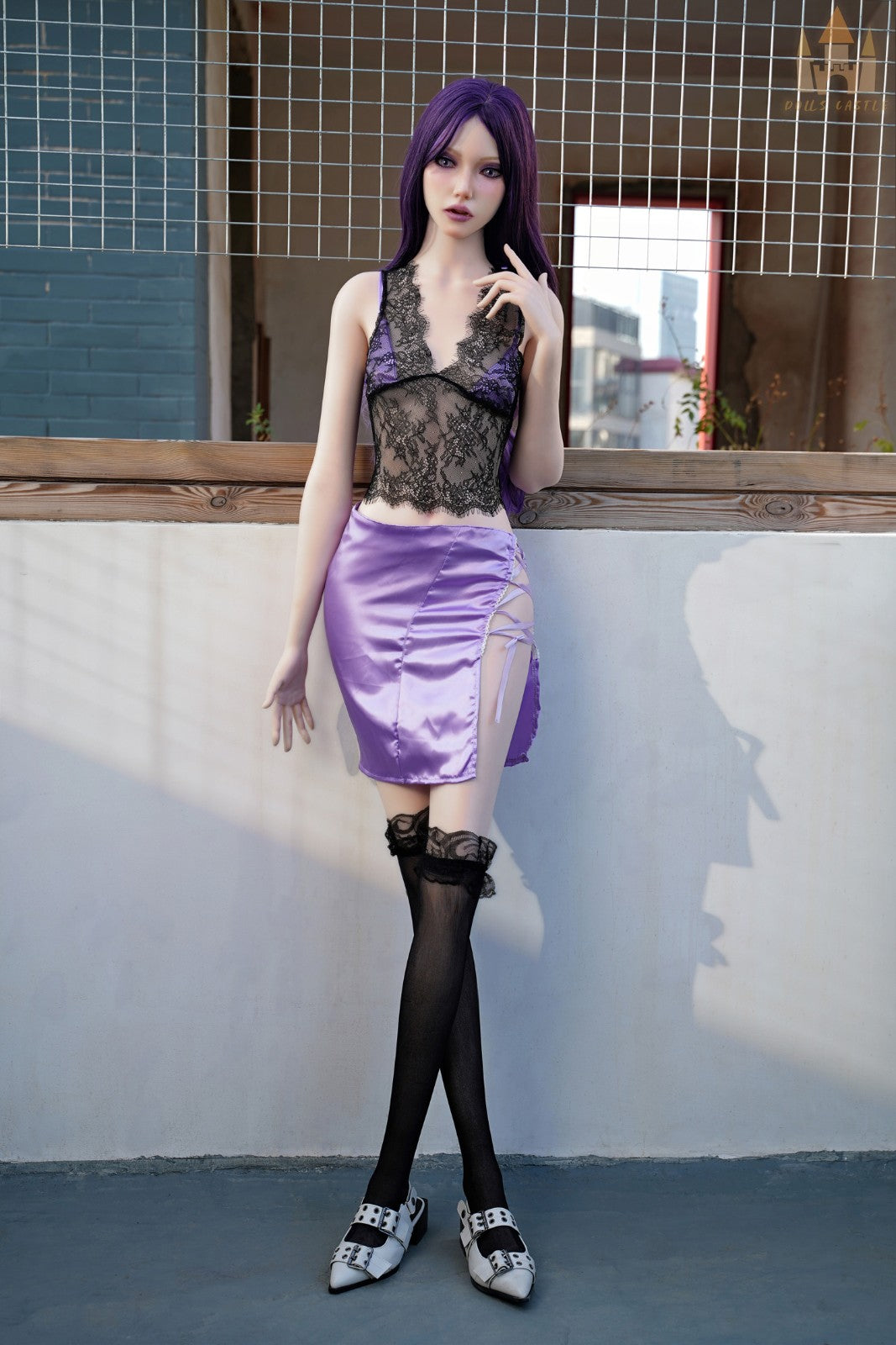 170cm (5ft7") Purple Hair Slim Silicone Sex Doll - A-Cup – Natalie #S12 ROS