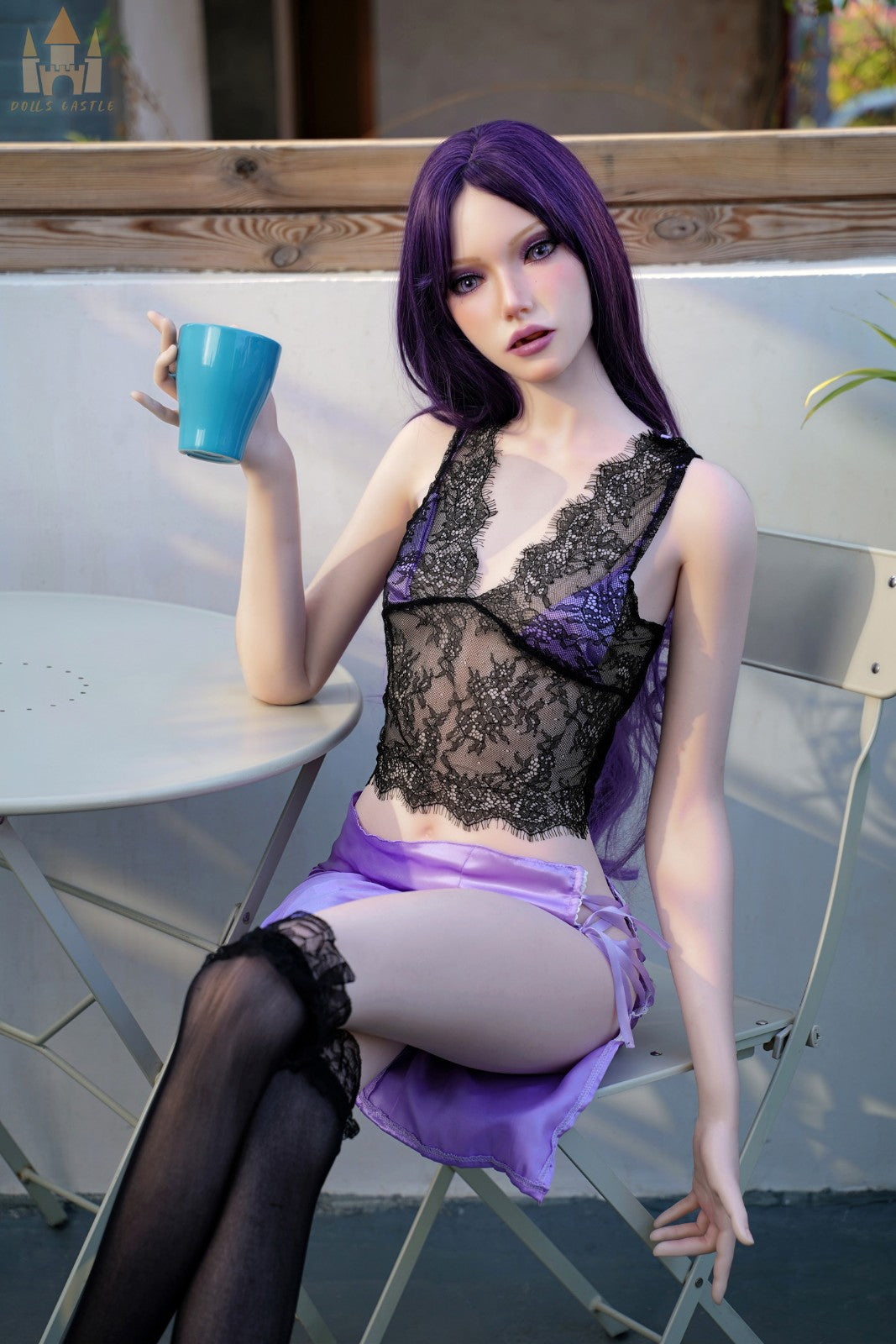 170cm (5ft7") Purple Hair Slim Silicone Sex Doll - A-Cup – Natalie #S12 ROS