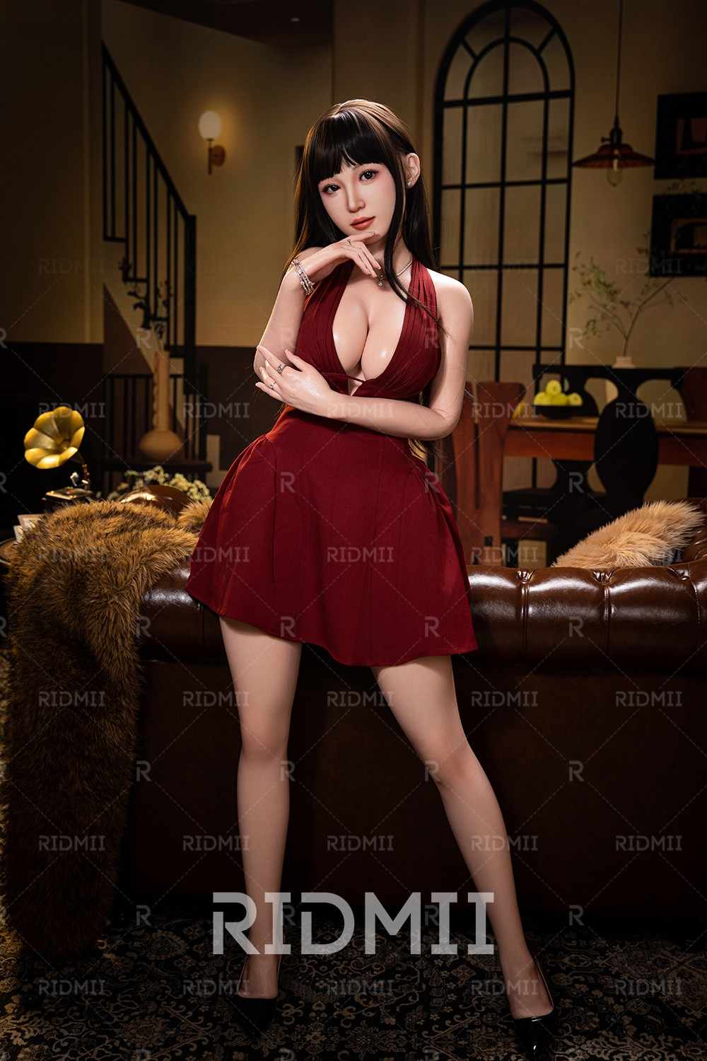163cm (5ft3") Asian APP Controlled Silicone Head & TPE Body Sex Doll - Hain