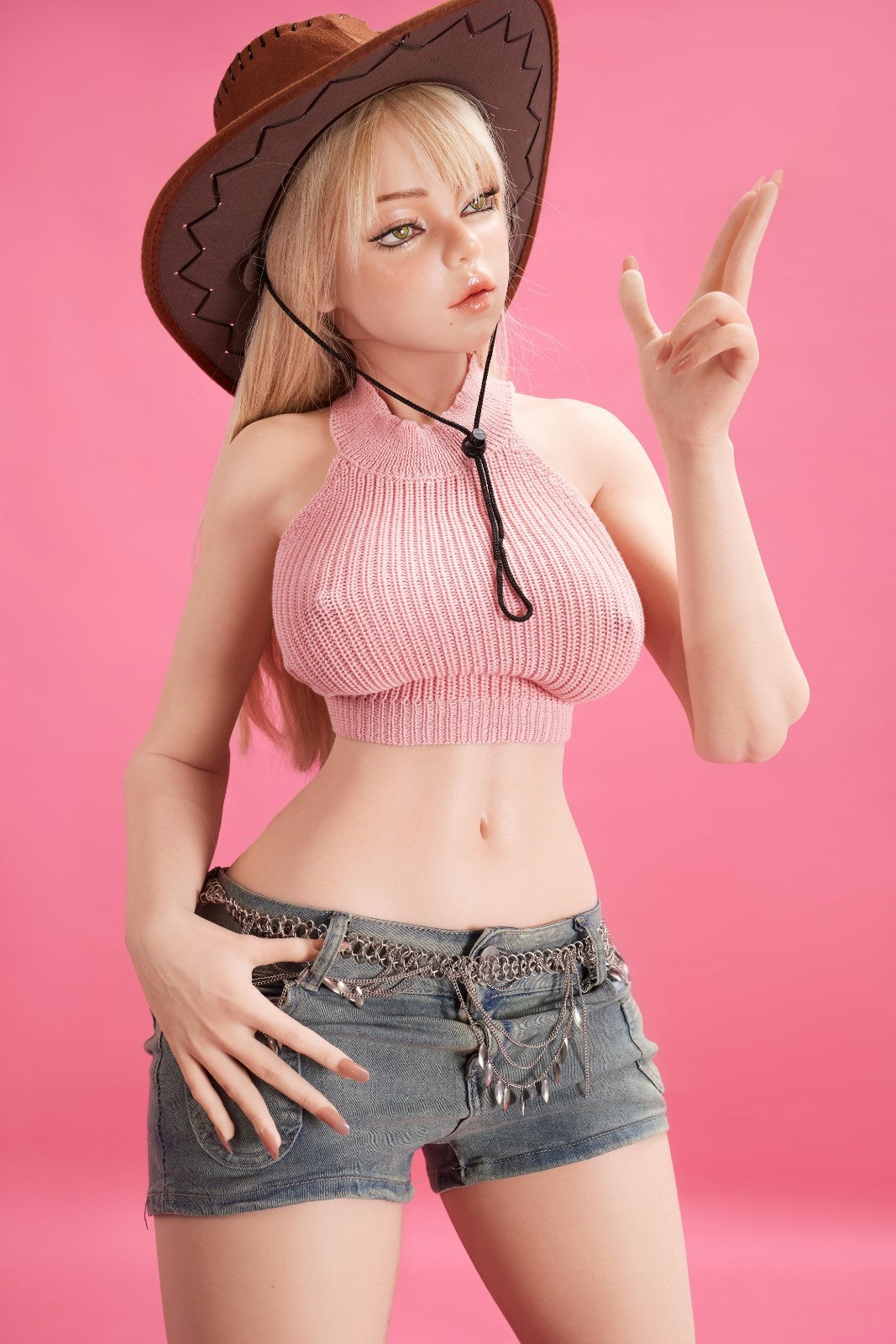 156cm (5ft1") CLM ULW - Blonde Cowgirl Silicone Sex Doll - F-Cup – Rhea