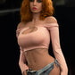 AIBEI 158cm (5ft1") Curly Redhead TPE Sex Doll Head #183 - Alisa