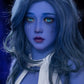 AIBEI 160cm (5ft2") Witch Blue Skin TPE Sex Doll Head #225 - Elowen