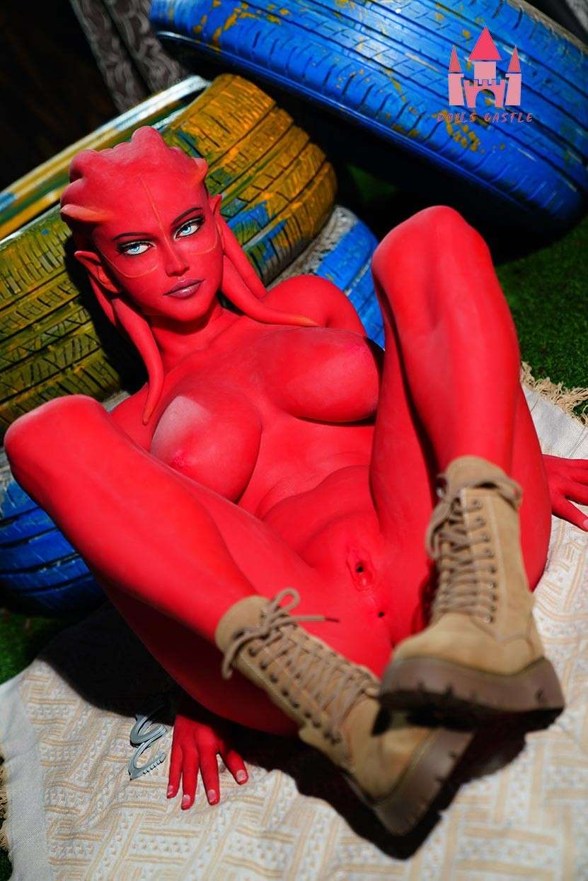 Doll Castle 160cm (5ft3") Zombie Sex Doll in Red Skin - Devilish - In Stock | US Only