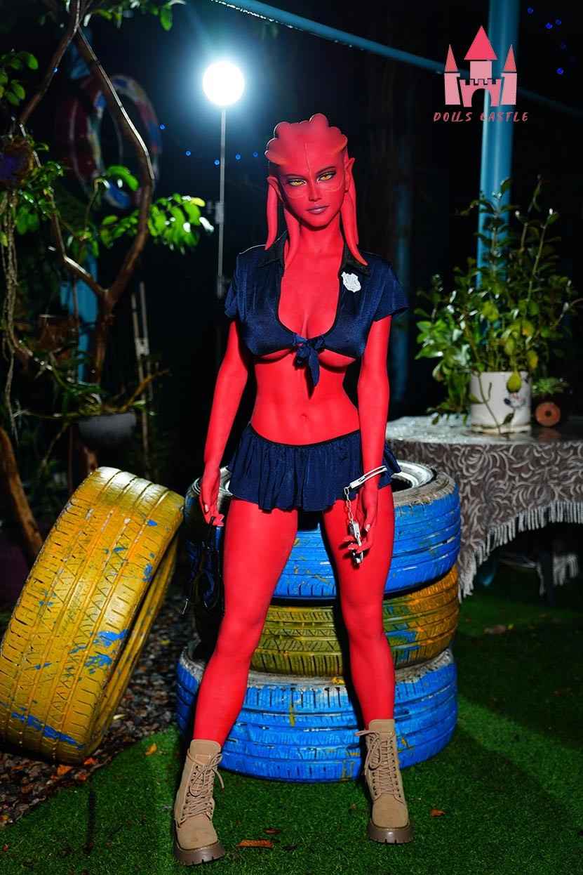 Doll Castle 160cm (5ft3") Zombie Sex Doll in Red Skin - Devilish - In Stock | US Only