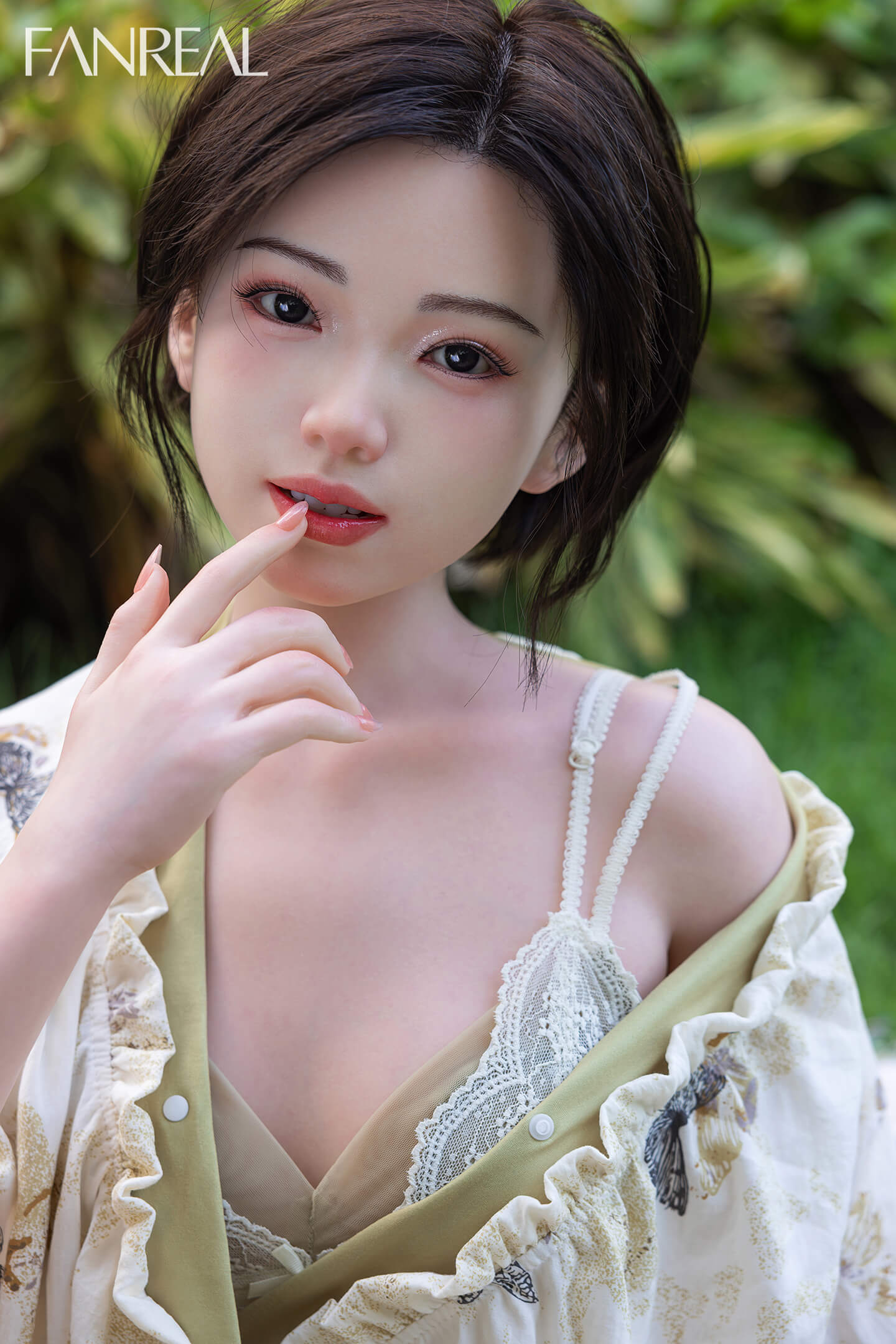 Fanreal 153cm (5ft0") Elegant & Beauty Short Hair Silicone Sex Doll with ROS Head - B-Cup - Molly