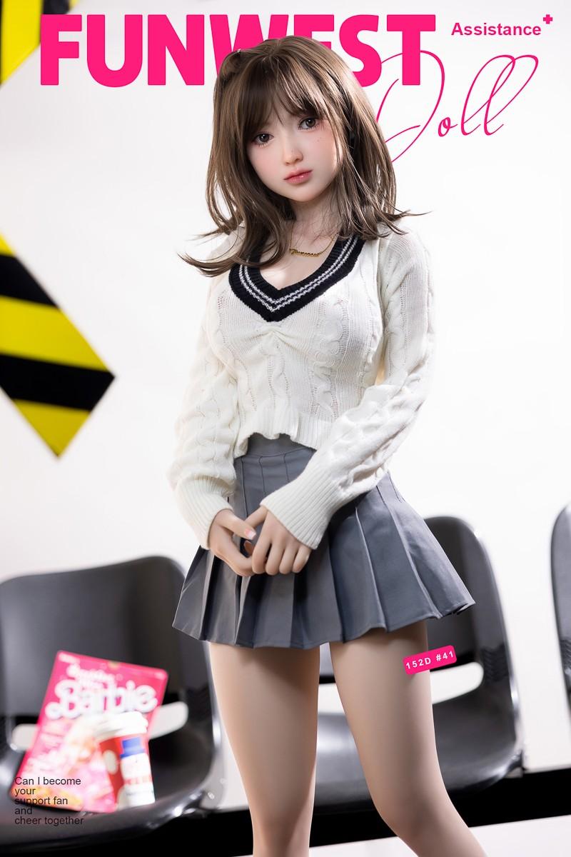 FunWest Doll 152cm (4ft9") Asian TPE Sex Doll – Slim & Tender Fantasy Girl - D-Cup - Amy