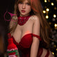 FunWest Doll 155cm (5ft1")  Blonde TPE Sex Doll in Elegant Red Lingerie - F-Cup - In Stock | US Only