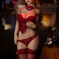 FunWest Doll 155cm (5ft1")  Blonde TPE Sex Doll in Elegant Red Lingerie - F-Cup - In Stock | US Only