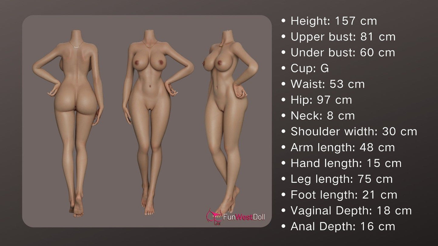 FunWest Doll 157cm (5f2") Lady in Red Silicone Sex Doll -  G-Cup - In Stock | US Only
