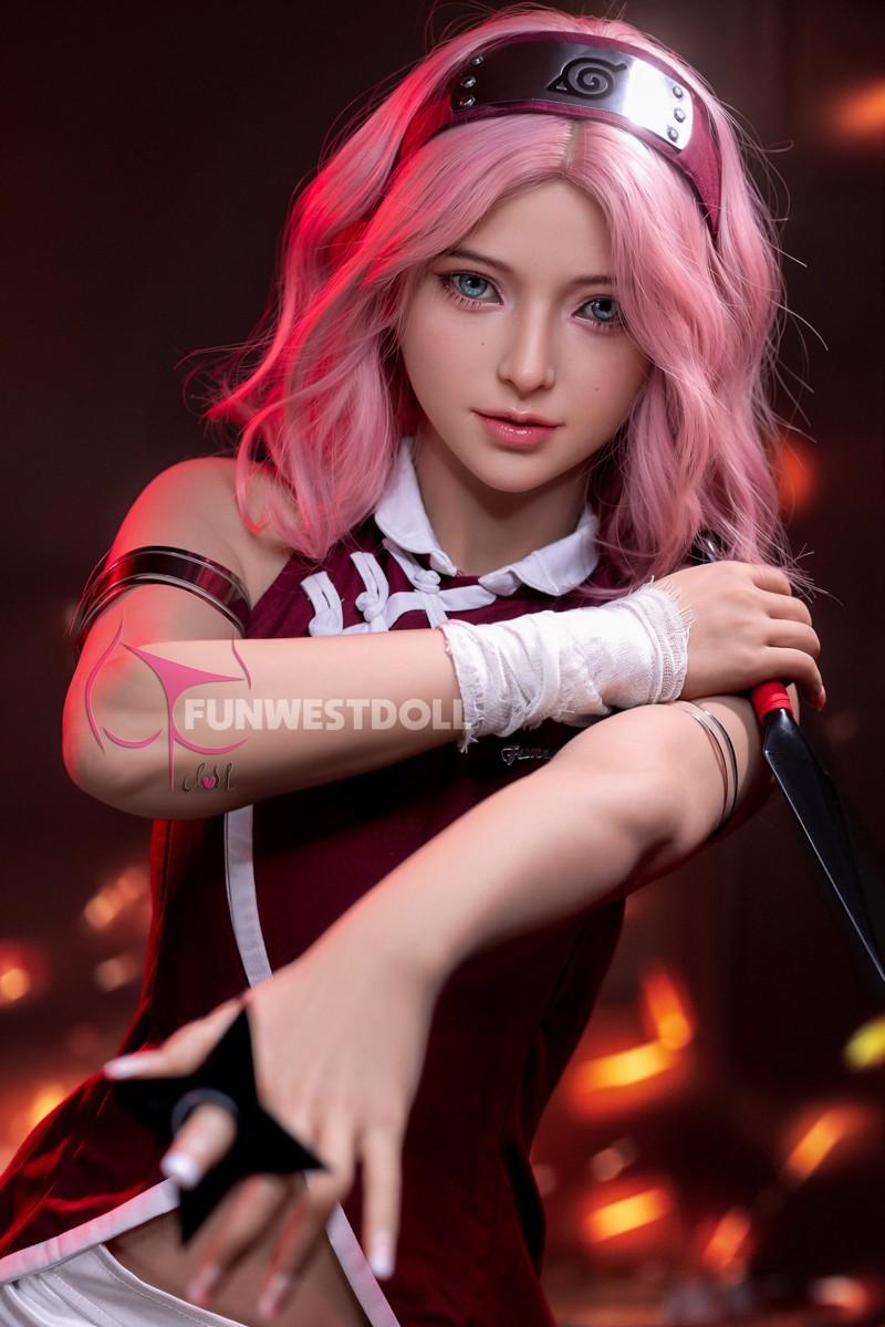 FunWest Doll 159cm (5ft2') A-Cup Wonderland Pink Hair Anime Sex Doll [EU Stock] - Alice