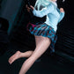 FunWest Doll 159cm (5ft2") Anime Cosplay Silicone Sex Doll - Sky Blue Hair - A-Cup - Amy - In Stock | EU Only