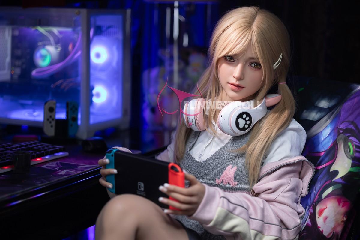 FunWest Doll 159cm (5ft2") Blonde Gamer TPE Sex Doll – Exquisite Asian - A-Cup - In Stock | US Only
