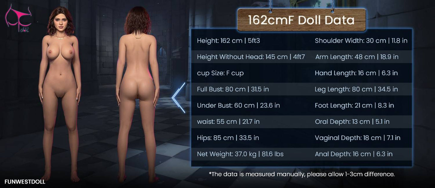 FunWest Doll 162cm (5ft4") Brunette TPE Sex Doll Sensual Latina Fantasy - F-Cup - In Stock | US Only