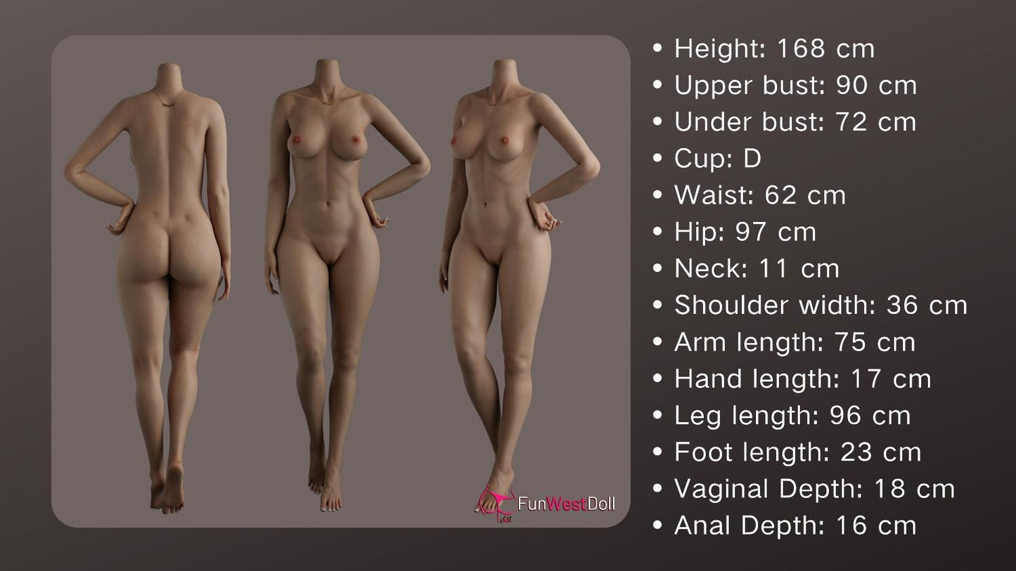 FunWest Doll 168cm (5ft6") Lifelike Silicone Real Sexdoll - D-Cup - Lexie - In Stock | US Only