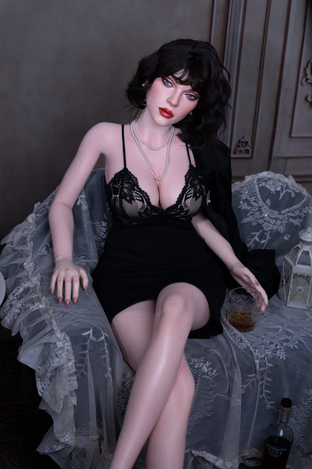 163cm (5ft4") Short Hair Goth Silicone Sex Doll – Annabel Posh